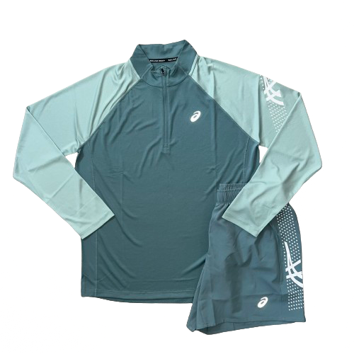 ASICS Icon 7 Quarter Zip Set - Foggy teal