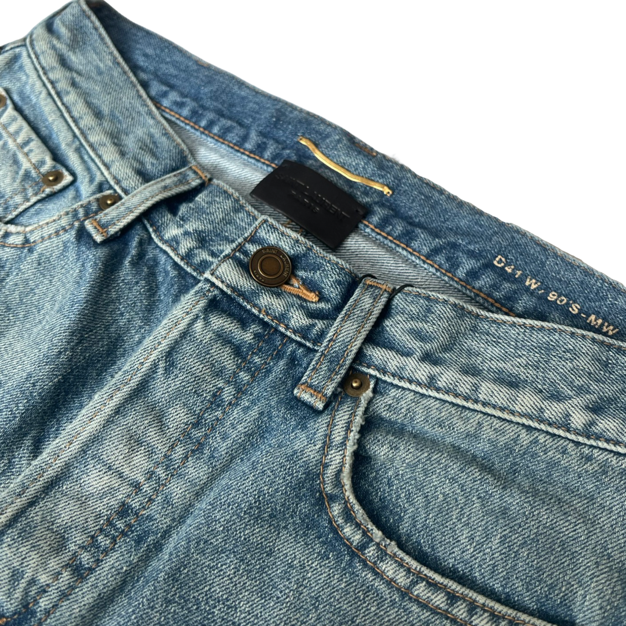 Saint Laurent - 90s Straight Jeans - Dirty Blue