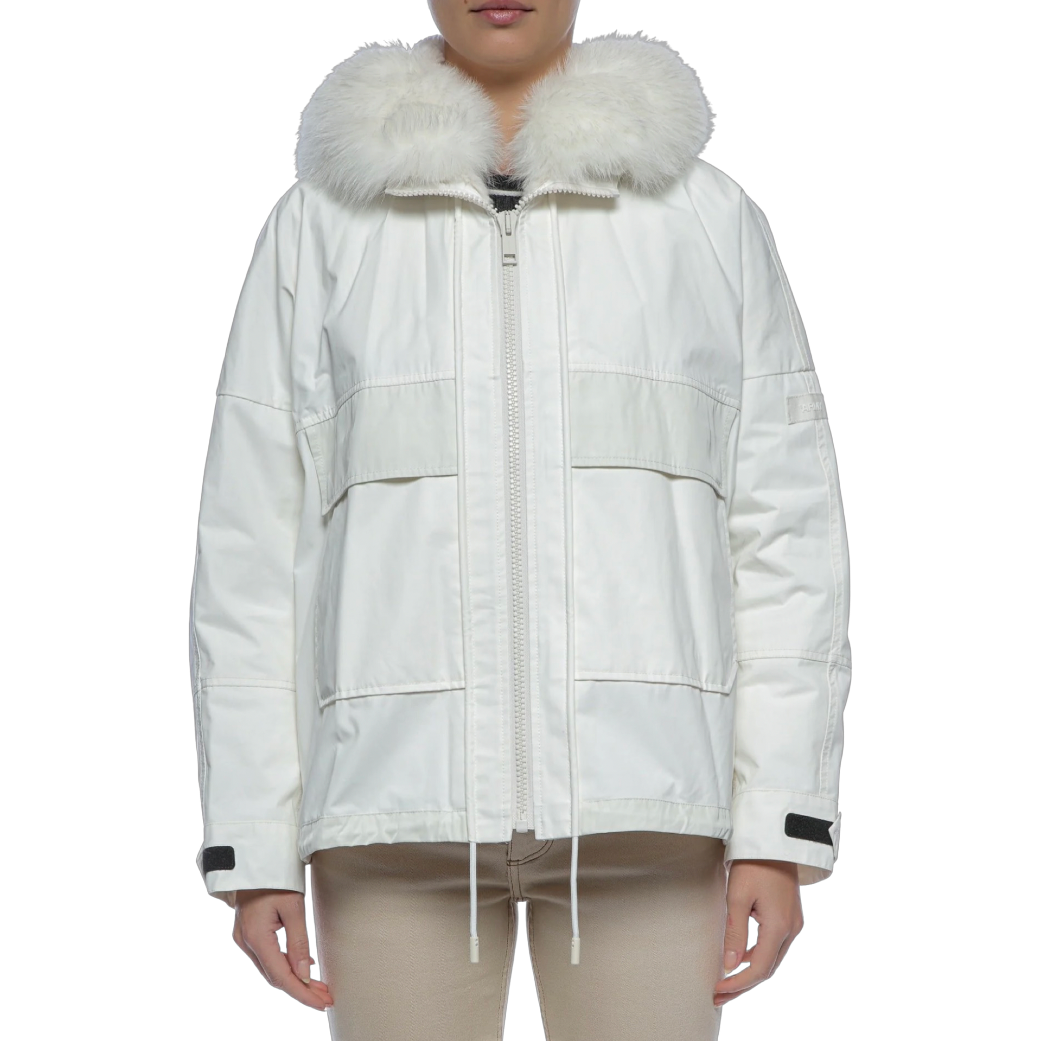 Yves Salomon - Womens Short Parka - White